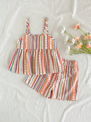 Ty Multiline Trendy Baby Girl Top & Shorts Combo