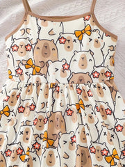 🌸Budhha Print Baby Girl Casual Dress Perfect for Daily Wear & Special Occasions