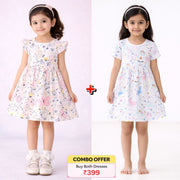 🌸 Fashionable casual comfortable cute mixed Color Frock