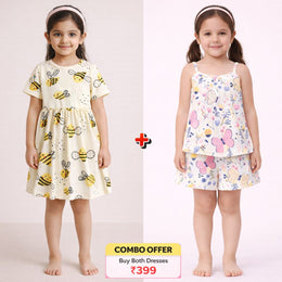 🌸 Multi Butterfly Angel Dress And Honey Frock For Daily Wear