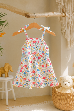 🌸Floral Flower Stylish Comfortable Frock for Blossom Girl