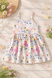 🌸Multi Butterfly Fashionable Casual Comfortable Frock for Blossom Girl