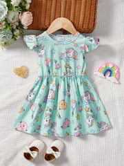 🌸Unicorn Stylish Comfortable Frock for Blossom Girl
