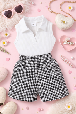 🌸White Chameli Type Baby Girl Top & Shorts Combo